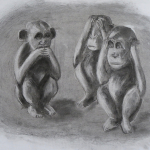 01-Three-monkeys-Charcoal-Julie-Wyness