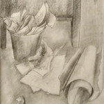 06-Waste-paper-conte-pencil-Julie-Wyness