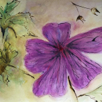 09-Wild-geranium-ink-watercolour-Julie-Wyness